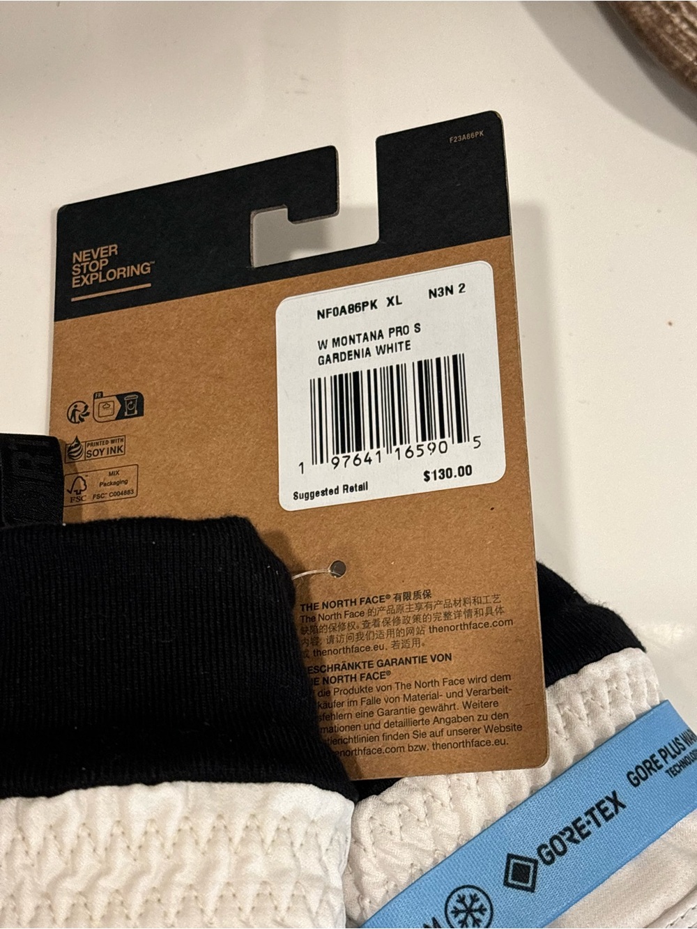 The North Face Montana Pro SG GTX Women’s Size XL (Men’s M/L) Gloves Gore-Tex - Picture 5 of 5
